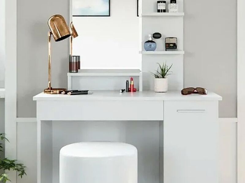 Tocador de Maquillaje Blanco