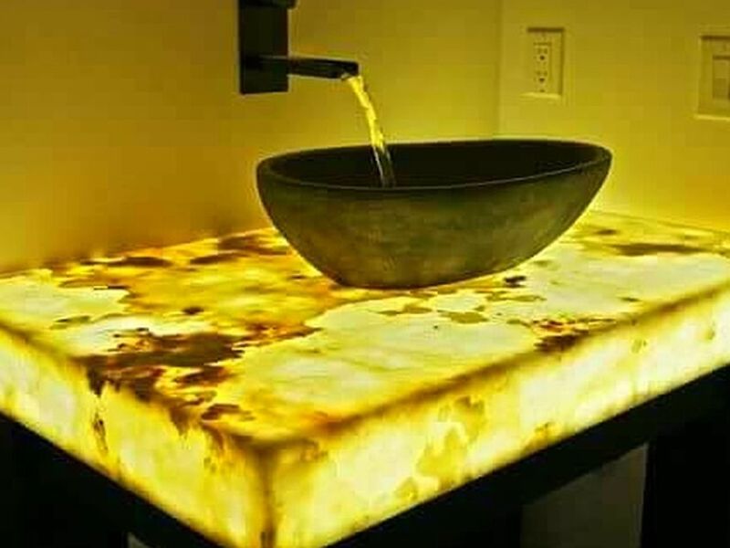 Mesón Baño Mármol Iluminado Perú