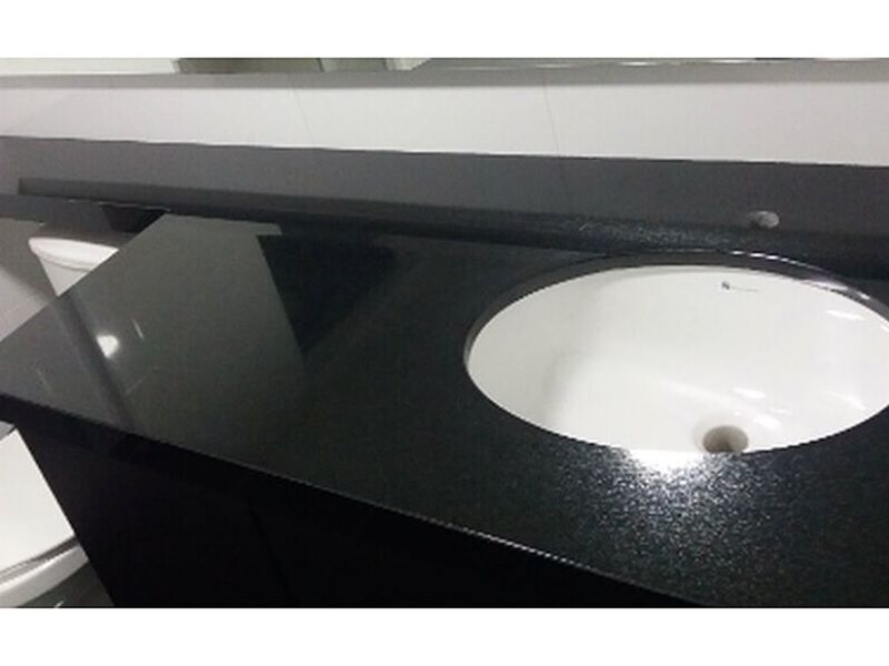 Mesón Baño Mármol Negro Perú