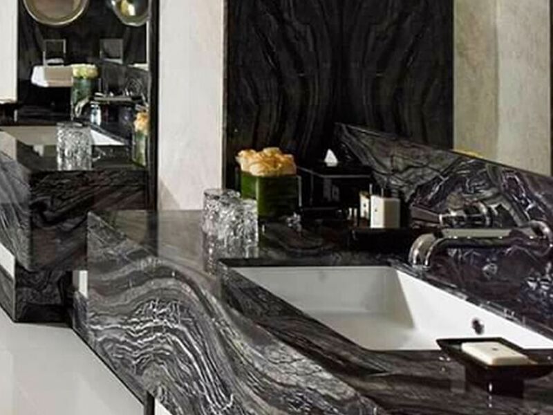 Mesón Baño Mármol Minimalista Perú
