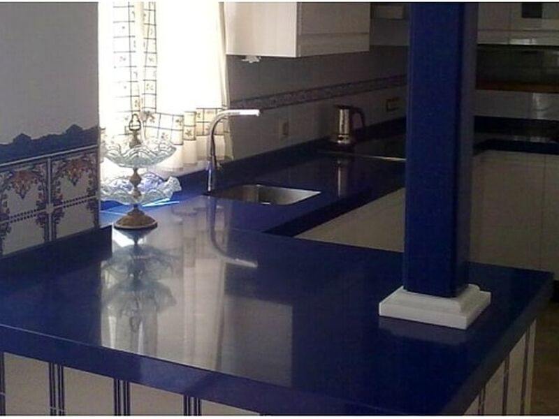 Mesón Cocina Mármol Azul Perú