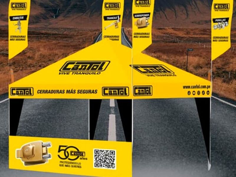 Carpa publicitario amarillo Peru