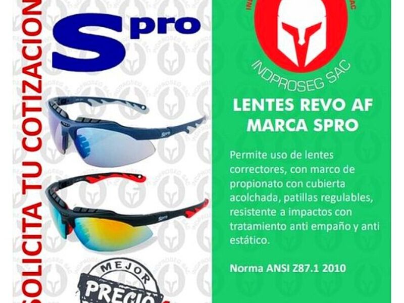 LENTES DE SEGURIDAD ERGONOMICOS PERU