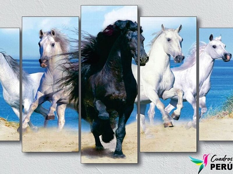 Cuadro Decorativo Caballos Perú