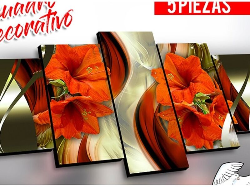 Cuadro Decorativo Flores Perú