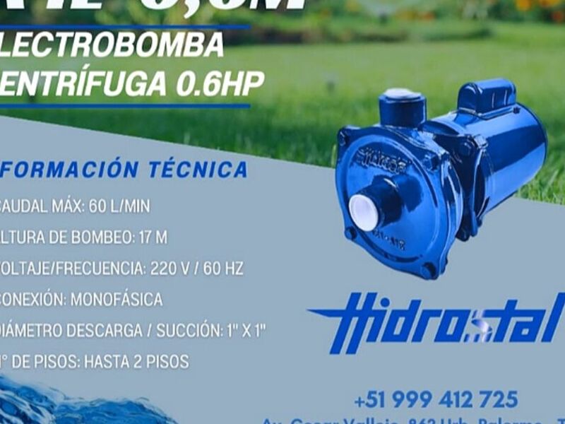 ELECTROBOMBA DE 0.6HP HIDROSTAL Perú