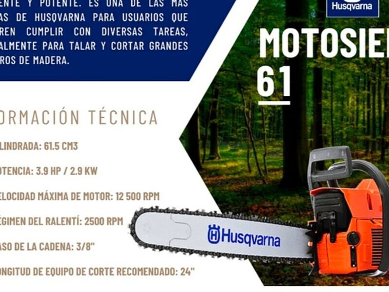 MOTOSIERRA 61 HUSQVARNA 24" Perú 