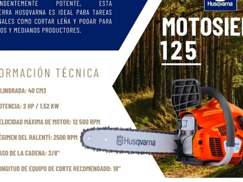 MOTOSIERRA 125 HUSQVARNA 18" Perú