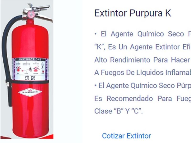 Extintor Purpura K Perú