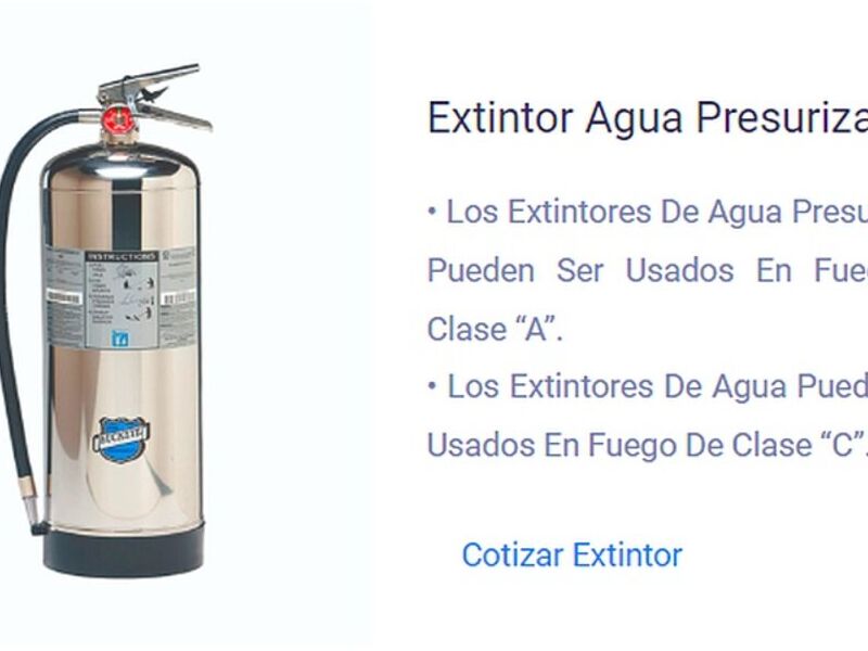 Extintor Agua Presurizada Perú