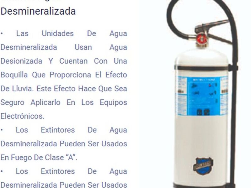 Extintor Agua Desmineralizada Perú