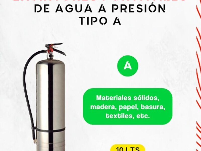 Extintores AGUA A PRESIÓN TIPO A Perú
