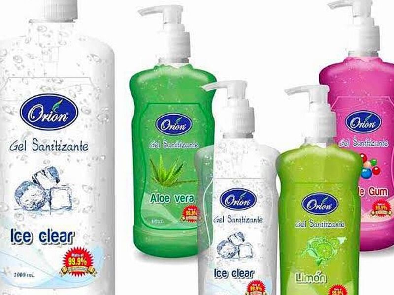 Gel sanitizante marca ORIÓN PERU