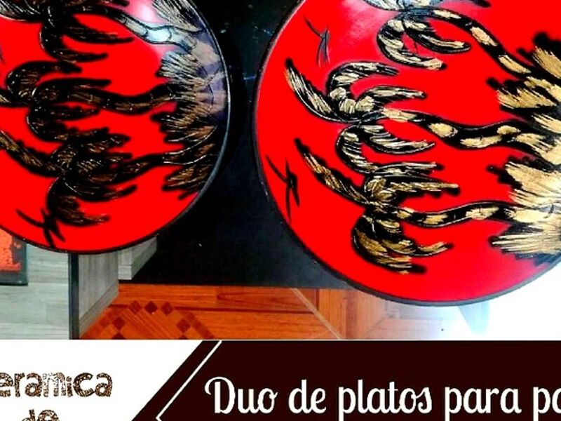 Duo platos decorativos pared Peru
