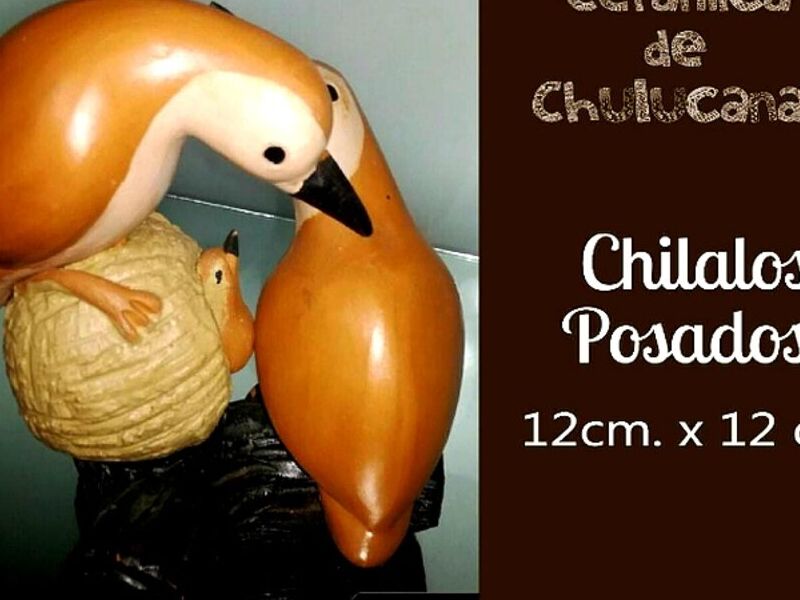 Adorno ceramico chilalos posados Peru