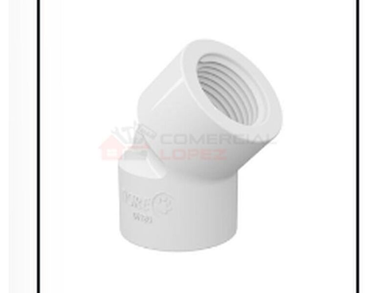 Codo 45° Roscable Plastico Perú 