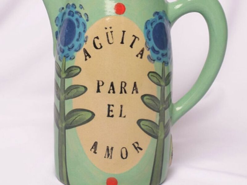 Jarra Agüita para el Amor Verde agua