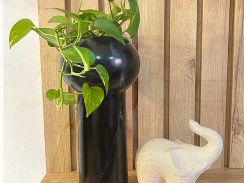 FLORERO  DUO MARBLE BLACK Perú