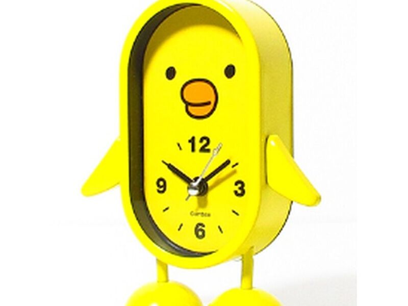 Reloj De Escritorio pingüino amarillo Perú 