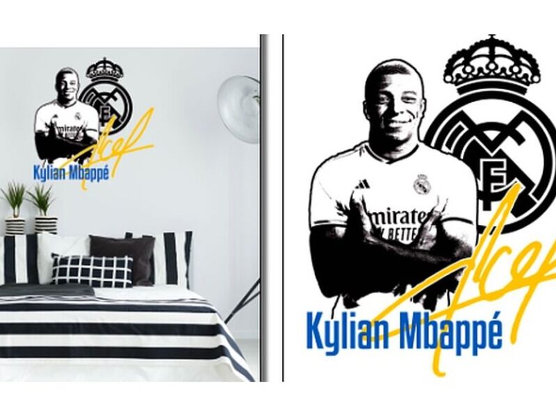 Vinilo decorativo mbappé real madrid Perú