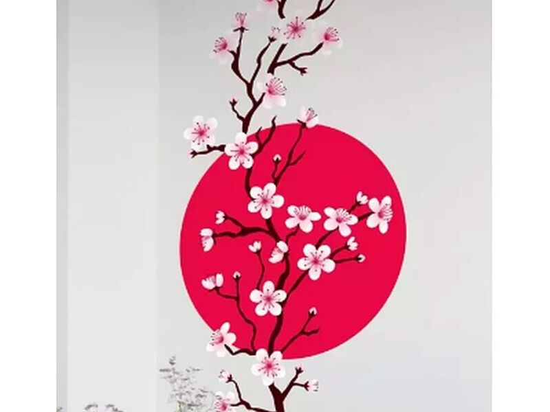 Vinilo decorativo flor japonés Perú 