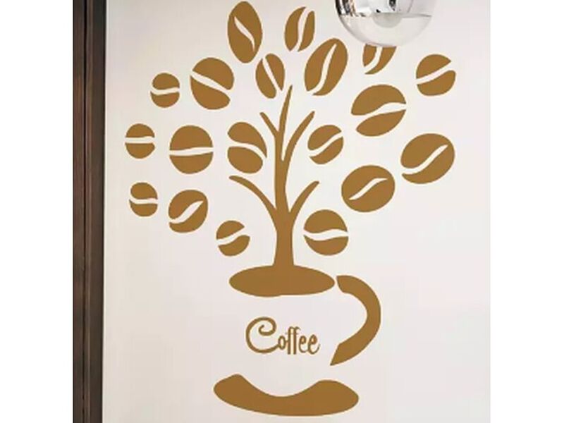 Vinilo decorativo árbol cafetero Perú 
