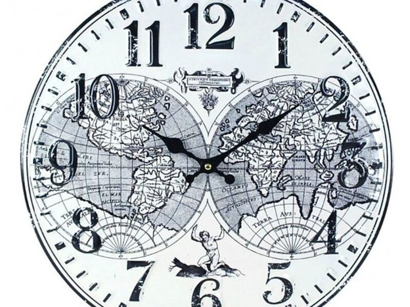 Reloj decorativo mapamundi Perú