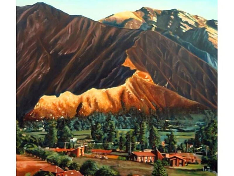 PINTURA OLEO VALLE SAGRADO URUBAMBA CUSCO
