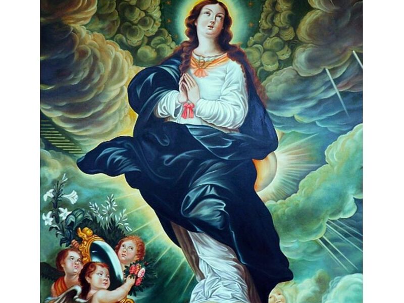 PINTURA OLEO INMACULADA CONCEPCION CUSCO