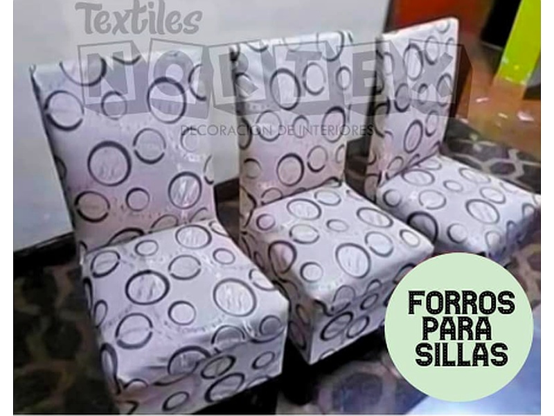 Tela Forro Silla Círculos Blanca Trujillo