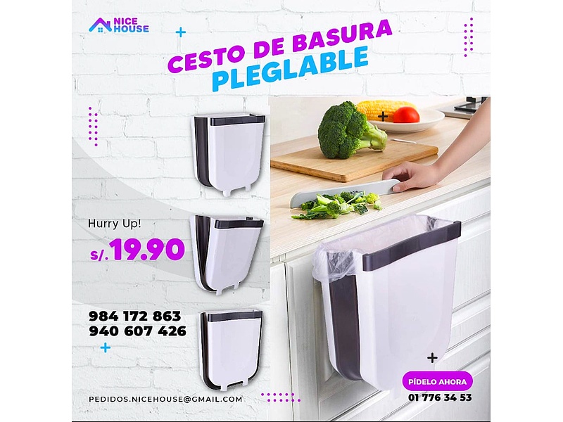 Cesto Basura Plegable Trujillo