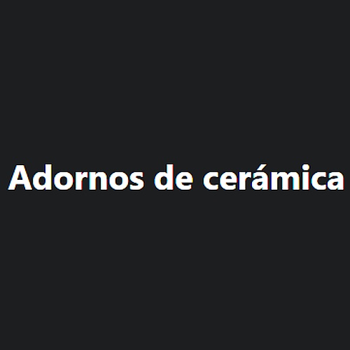 Adornos de cerámica