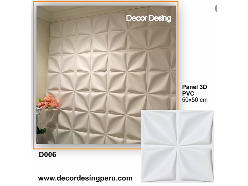 Panel 3D 4 Puntas Blanco Lima
