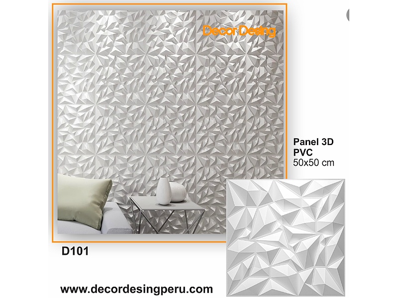 Pared 3D Formas Blanca Lima