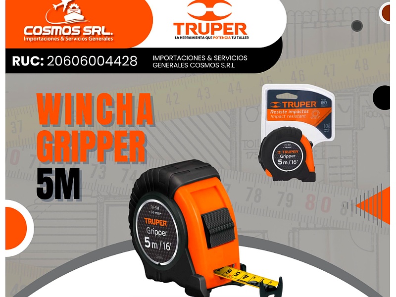 Wincha Gripper 5 m Perú