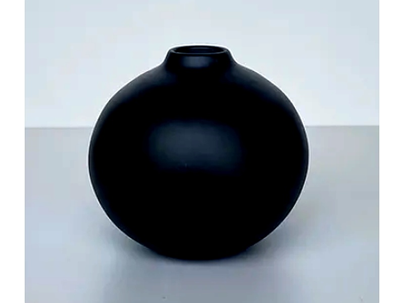 Jarron ceramica bomb negro Perú