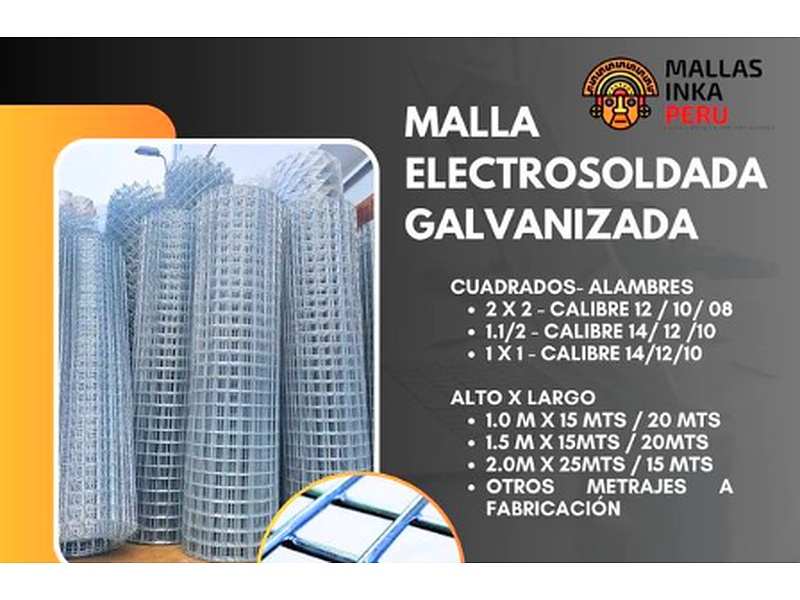 MALLA ELECTROSOLDADA GALVANIZADA Perú