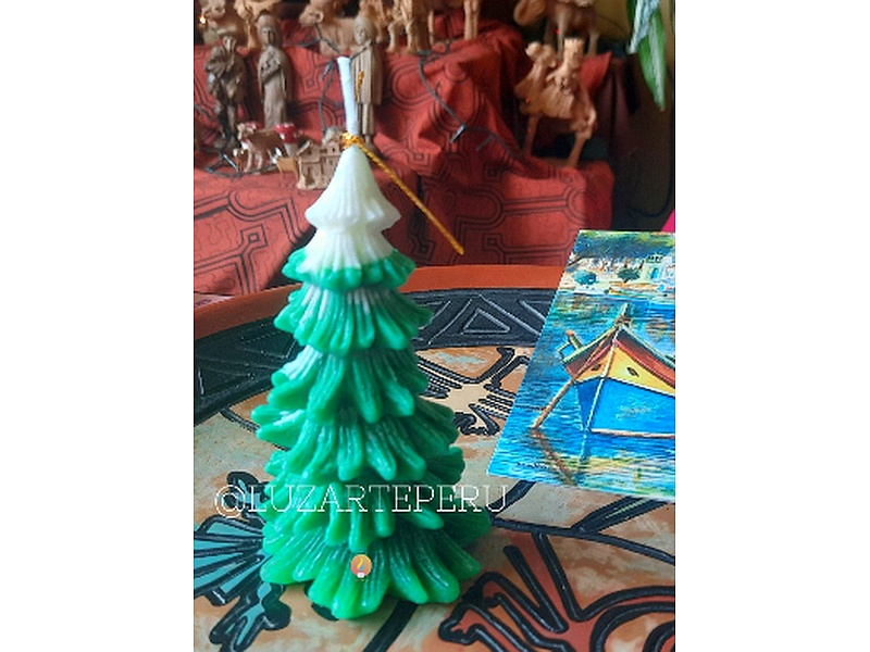 Vela decorativa arbol nevado Peru