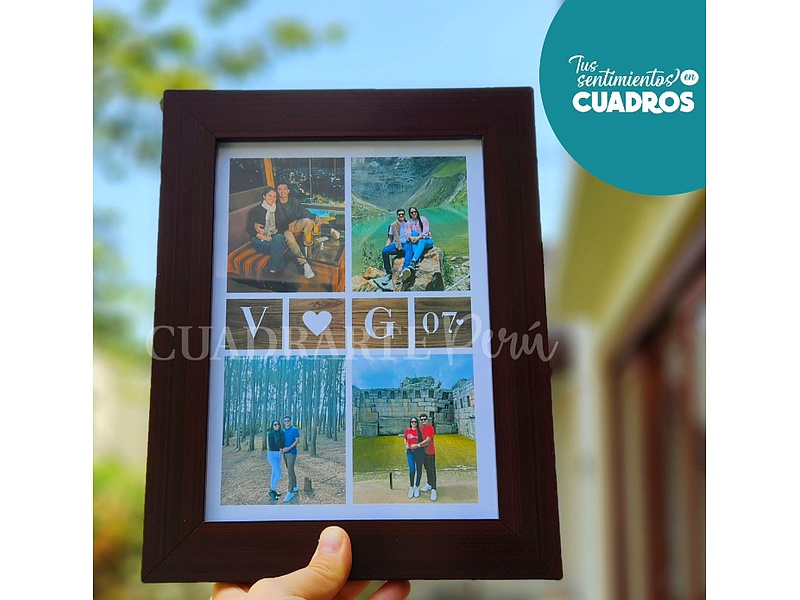 Cuadro moldura cafe Perú