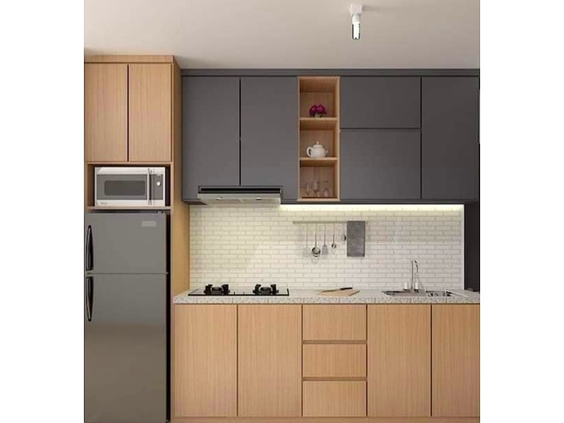 Muebles de cocina de pino con marengo Peru
