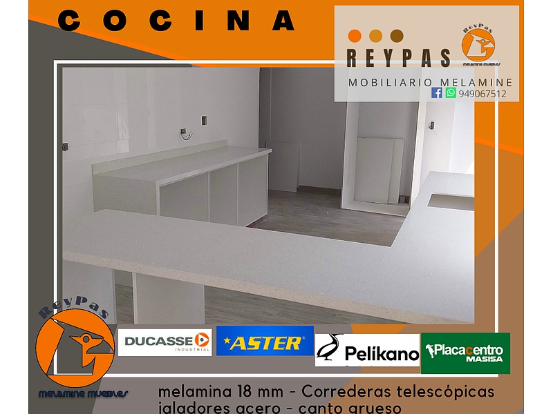Muebles de cocina blancos Peru