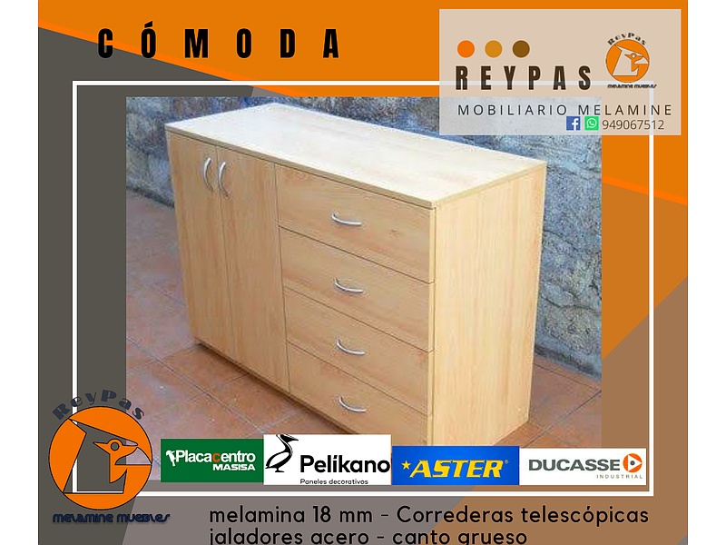 Cómoda de madera de ciprés Peru