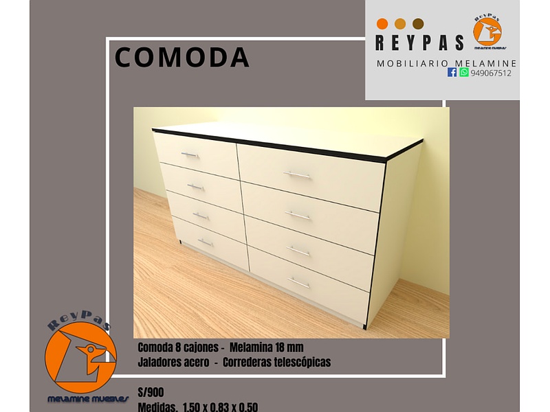 Cómoda color beige Peru