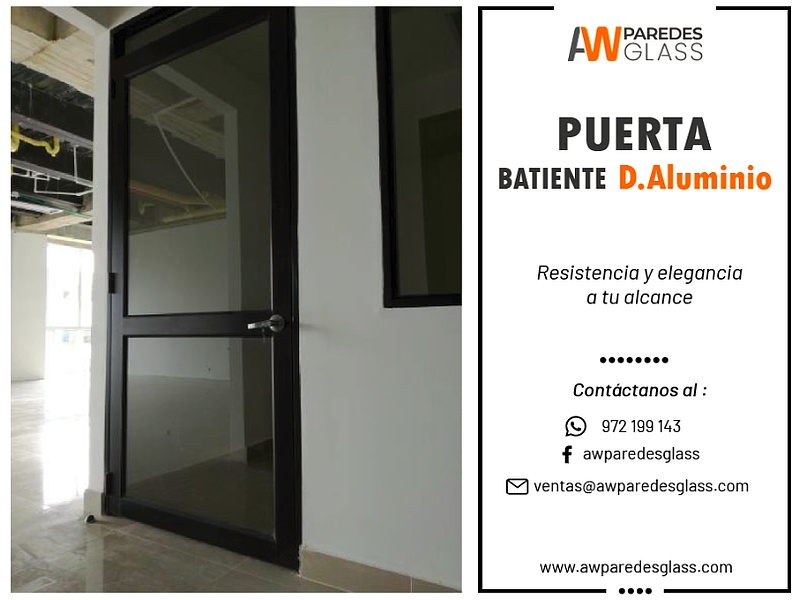 Puerta Batiente de Aluminio, Lima