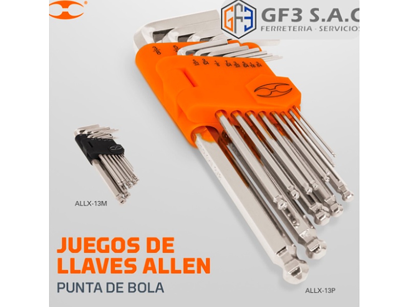 Juego de llaves ALLEN Punta de Bola PERU