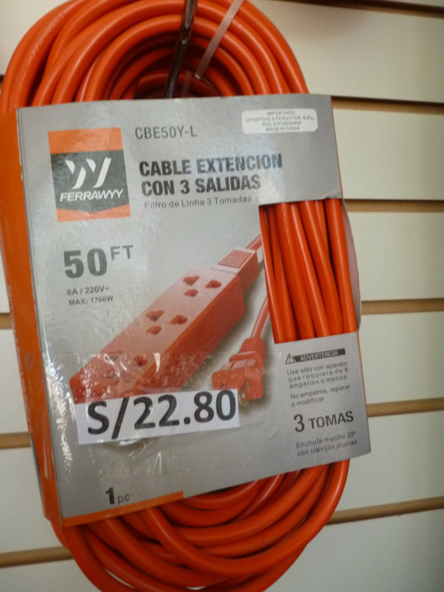 Cable extensión