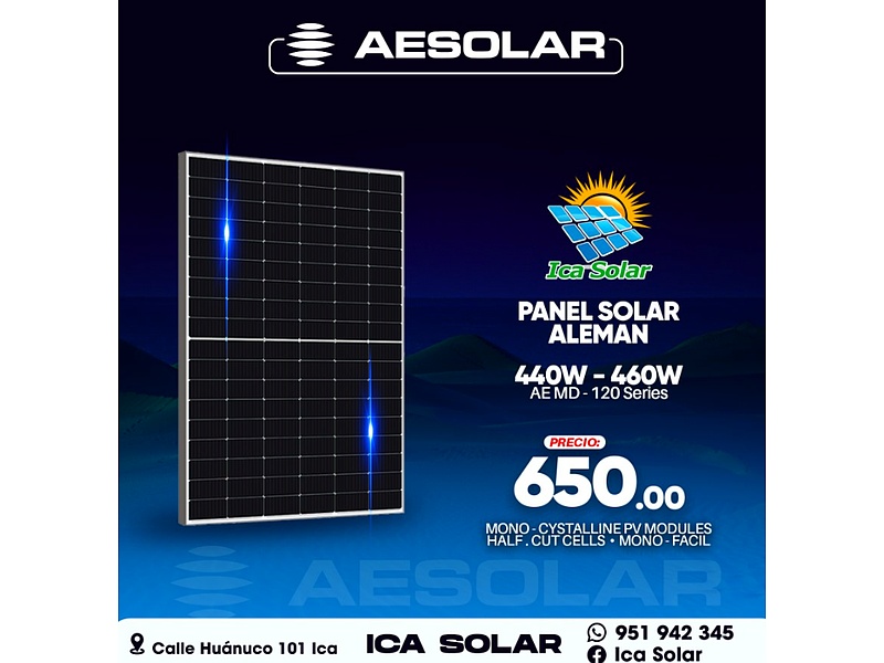 Panel Solar Alemán 440W-Perú