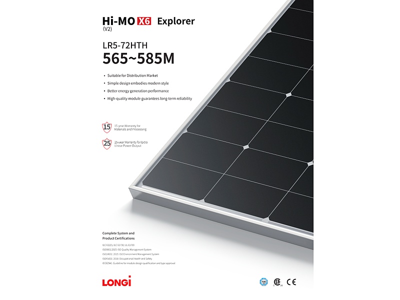 LONGI Panel Solar 565W-Perú