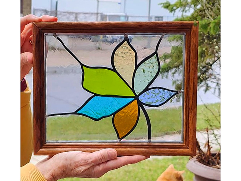 Vitral flor Perú 
