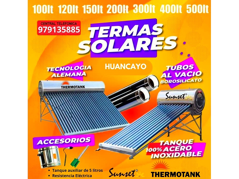 Termas solares de 120L-Perú